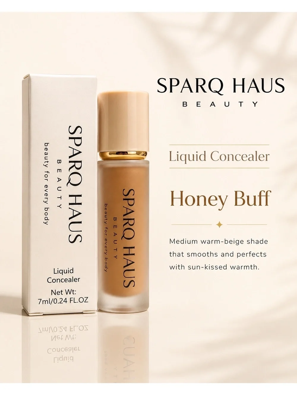 Sparq Haus Beauty Liquid Concealer in Honey Buff Medium Warm-Beige Shade 7ml